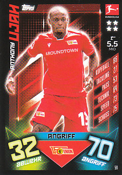 Anthony Ujah Union Berlin 2019/20 Topps MA Bundesliga #59